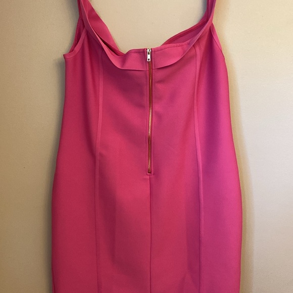 BOOHOO PLUS PINK OFF THE SHOULDER BANDAGE SCULPT MIDI DRESS US SIZE 20 - Picture 7 of 10